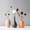 oem/odm services small ceramic vase set of 4 for modern home decor minimalist bohemian,round matte vases for dried flowers&pampas grass ceramic decoration for office,shelf,living room,bedroom,entryway decor affordable bulk deals