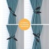 bulk purchase niceec 4 pack diy curtain tiebacks clips crystal decorative creative twist drape tie backs european style random modelling curtain holdbacks for home kitchen office window drapery (black) factory discount