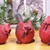 dropship from factory banberry designs cardinal figurine birds decoration - set of 3 styles - 4 inch high mass production supply