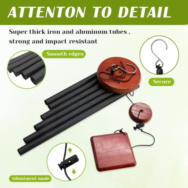 producer to buyer small wind chimes for outside, wind chimes outdoor with 6 tuned tubes, memorial wind chimes for garden, patio and home discounted pricing