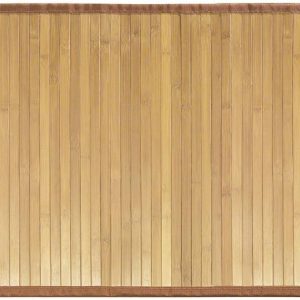 manufacturer direct idesign formbu bamboo mat rug runner for bathroom, kitchen, entryway, hallway, office, mudroom, 34" x 21", natural wood trade price