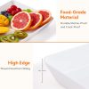 wholesale direct lifewit serving tray plastic for party supplies, 15" x 10" platters for serving food, 3 pcs white reusable tray for veggie, snack, fruit, cookies, desserts in kitchen/pantry organization bulk purchase at factory prices