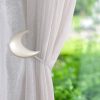 bulk purchase magnetic curtain tiebacks 1 pair curtain clips rope holdbacks moon and star shape window curtain tie backs silver for home office art decorative drapes factory discount