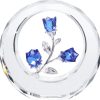 dropship from factory longwin crystal tulips flower figurines with a outer circular ring, glass spring bouquet collectible figurines home decor - gift idea for mothers day, valentine's day (cobalt blue) mass production supply