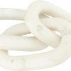 dropship from factory bloomingville 13"l decorative marble chain link figurine, white mass production supply