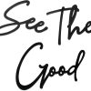 factory direct zzbakress see the good wall decor metal wall art see the good large living room wall decor black metal wall art for office modern signs for home wall decor (black, modern) volume discount