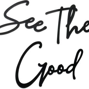 factory direct zzbakress see the good wall decor metal wall art see the good large living room wall decor black metal wall art for office modern signs for home wall decor (black, modern) volume discount