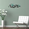 factory direct metal butterfly love sign wall decor metal love signs black word signs rustic love letter signs home metal cutout for home office living room hanging wall decorations, 14 x 5 inch volume discount