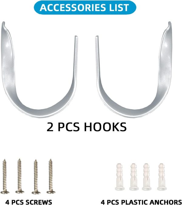 bulk purchase decorative curtain holdbacks,wall mounted window drapery tiebacks for bedroom,livingroom,office come with screws (nickel,2) factory discount