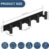 competitive pricing hufeeoh coat hooks wall mount, black t shaped 5 hooks stainless steel wall hooks towel rack for hanging, heavy duty key holder hat rack used for bathroom mudroom entryway one-stop wholesale