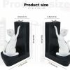 supplier direct liffy decorative bookends, heavy duty resin cat bookends, non-skid bookshelf stopper, cute cat figures for shelves, study, office desk (white, 1 piece) wholesale prices
