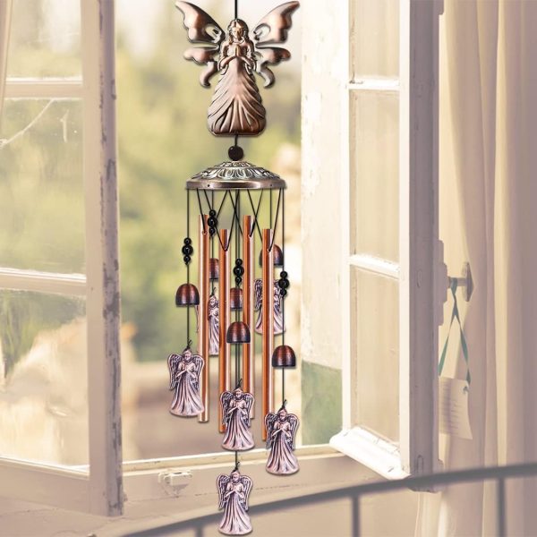 producer to buyer junqiu angel wind chimes, angel gifts for women mom, angel decor for outdoor room garden yard patio, religious wind chimes discounted pricing