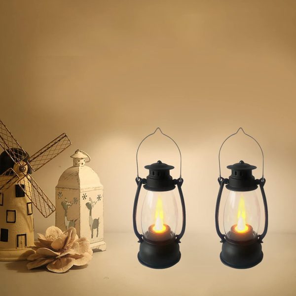 custom wholesale mini lanterns 6-pcs led small lanterns decorative indoor outdoor hanging lantern decorative candle lanterns farmhouse decor for weddings western camping party halloween christmas decorations oem/odm services