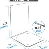 supplier direct maxgear bookends acrylic book ends clear book ends for shelves decorative bookends for shelves non-skid book end heavy duty bookend book holders for shelves book stoppers (2 pair/4 pieces, large) wholesale prices