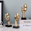 dropship from factory 3 pcs thinker small statue, golden black abstract art sculpture modern home decora shelf decor knick knacks desktop decor christmas tv stand decor new year gift (3 pcs gold) mass production supply