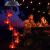 producer to buyer cardinal wind chimes, solar powered red cardinal bird wind chime wind moblie led light, spiral spinner cardinal windchime portable outdoor chime for patio, deck, yard, garden, home discounted pricing