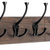 competitive pricing ibosins wall mounted coat rack with 10 decorative hooks, 34'' long, old wood color coat hanger, rustic coat hooks rail for entryway living room coat scarf bag towel hat one-stop wholesale