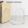 supplier direct acrylic bookends 4 pieces, book ends for shelves, clear bookends for book shelves and desktop organizer, transparent bookends to hold books for home office supplies wholesale prices