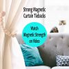 bulk purchase magnetic wood bead curtain tiebacks - powerful magnets by insstic - enhance boho bedroom decor, boho living room decor aesthetic, western home decor, boho nursery decor curtain tie backs, 2 pack/wood factory discount