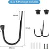 bulk purchase ohtomber 2pcs black curtain holdbacks - metal decorative curtain hooks for drapes, curtain tiebacks clips wall mounted curtain tie holders, curtain pull backs drapery hooks with screw for wall factory discount