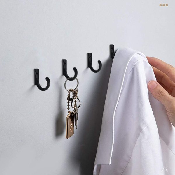 competitive pricing 58 pieces key hooks, blacks small hooks, single hooks for hanging hat, jewelry, steel metal hooks, kitchen towel little hook with black screws for farmhouse retro crafting projects one-stop wholesale