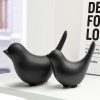 dropship from factory notakia small animal statues home decor modern style birds decorative ornaments for living room, bedroom, office desktop, cabinets (black 2pcs) mass production supply