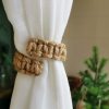 bulk purchase braided curtain tiebacks for drapes, rustic curtain holdbacks set of 4, handmade curtain ties for sheer/light weight drapes factory discount