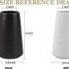 oem/odm services simple vase for flowers plants, matte vases for modern table shelf home decor wedding boho decor, 6" h frosted elegant ceramic vase for pampas grass fluffy stem bouquet lavender flowers (white, 1) affordable bulk deals