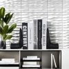 supplier direct decorative bookends hands book ends for shelves, modern bookends book stoppers book holders heavy duty bookends for office, home, living room decors, 8.5 x 6.8 x 3.5 inches wholesale prices