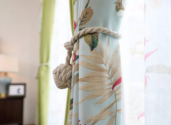 bulk purchase melaluxe 4 pack curtain tiebacks - heavy duty curtain rope tieback, handmade rural decorative curtain holdbacks (beige) factory discount