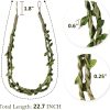 bulk purchase valea home curtain tiebacks ropes natural burlap rope holdbacks with artificial vines fake foliage ivy leaf for rustic wedding party home decorative curtain holders, set of 2 factory discount