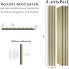 bulk purchase wood panels for wall - oak acoustic wall panels - 4pk wall wood panels - 94.49” x 12 - soundproof wood wall panels for decor - acoustic slat wood wall panels for interior decoration of walls (oak) trade price