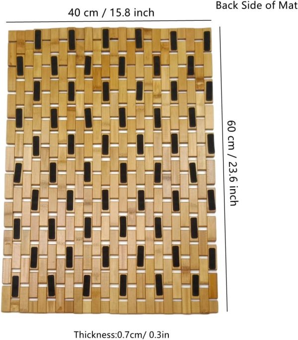 manufacturer direct hjjkkh bath mat rayon derived from bamboo 15.7x 23.6 inches, non slip and foldable floor shower bath mat for bathroom, bathtub, shower, sauna, hot tub trade price
