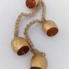 producer to buyer iron wrought bell chime handmade brass finish wall hanging rope 4 bell discounted pricing