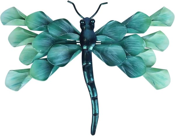 factory direct liffy metal dragonfly wall decor handmade - outdoor metal wall art decor for patio garden fence living room, bedroom, dragonfly gifts volume discount