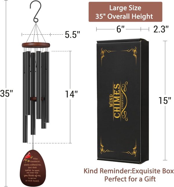 producer to buyer memorial wind chimes for outside,cardinal wind chimes sympathy wind chime for loss of loved one,like mother & father,cardinal gifts & sympathy gift for bereavement,condolence,funeral discounted pricing