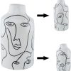 oem/odm services kimdio ceramic vase for home decor, abstract irregular design flower vase, living room decor minimalist decorative vases for pampas grass affordable bulk deals