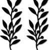 bulk purchase 2 pieces wooden vine olive branch leaf leaf wall decor,farmhouse signs for living room decoration (black) trade price