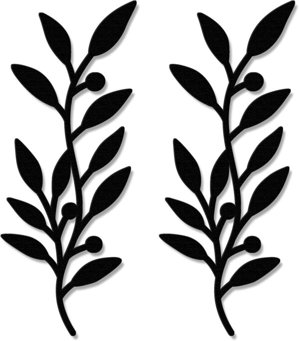 bulk purchase 2 pieces wooden vine olive branch leaf leaf wall decor,farmhouse signs for living room decoration (black) trade price