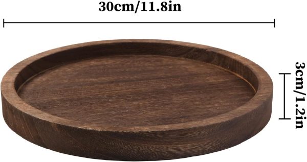 wholesale direct wooden decorative tray candle holder round wood tray home decor,centerpieces plates for table centerpieces for coffeetable,christmas decor bulk purchase at factory prices