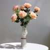 oem/odm services 9 inch modern art ceramic flower vase hand holding plants flower container, tabletop white arm vase for home office decoration affordable bulk deals