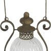 custom wholesale deco 79 metal glass lantern 11" h, 8" w-52931, 8" x 6" x 11", brown oem/odm services
