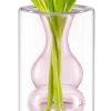 oem/odm services zens modern pink glass vase, hand blown hollowed out bubble decorative glass flower vases for wedding decor home small bouquet. affordable bulk deals