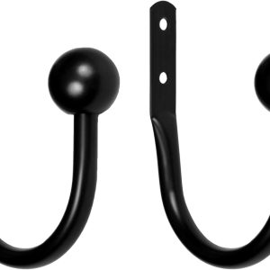 bulk purchase kenney ball end window curtain holdback pair, black factory discount