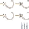 bulk purchase dess 4pack curtain holdbacks curtain tiebacks hooks wall mounted curtain hooks for window drapery/clothes/coat/hat/towel (silver) factory discount