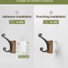 competitive pricing wall hooks for hanging towel - black rustic wood coat hook,4 pack hooks wall mounted for towel, coat, cloth, purse, hat, key, decorative bathroom shower kitchen one-stop wholesale