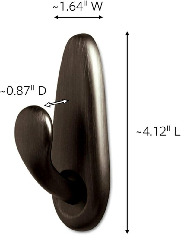 competitive pricing command 5 lb large oil rubbed bronze metal hooks, 2 hooks and 4 command strips, damage free coat hooks with adhesive strips, forever classic hooks for christmas decorations one-stop wholesale