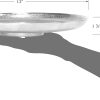 wholesale direct red co. 13” decorative round textured aluminum cake display centerpiece tray in distressed silver finish bulk purchase at factory prices
