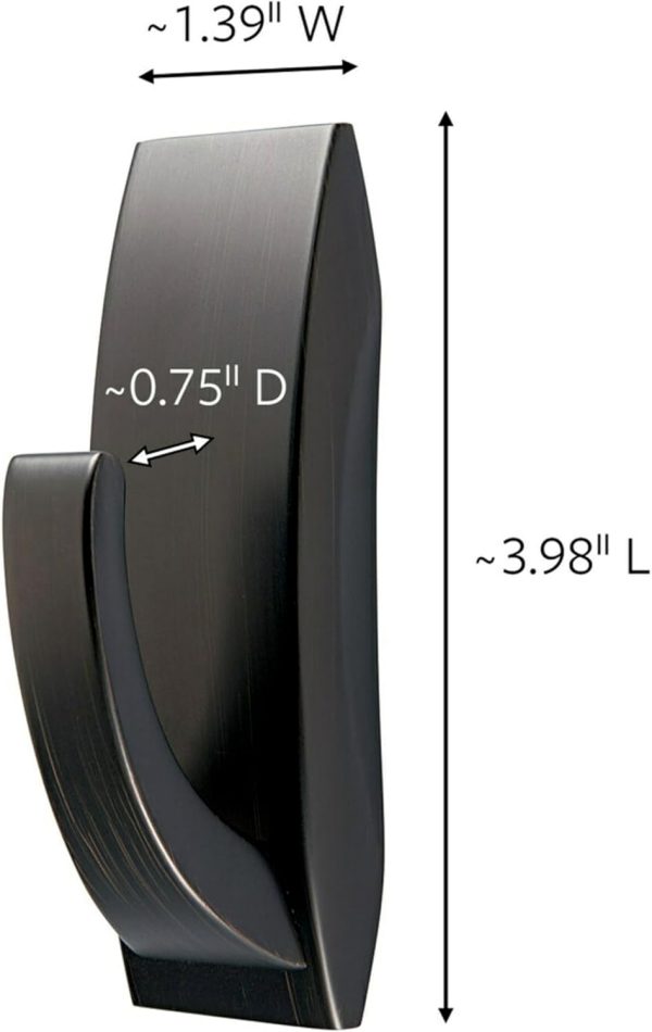 competitive pricing command large modern reflections metal hook, holds up to 5 lb, oil rubbed bronze, 1 wall hook with 2 command strips, damage free hanging hooks for hanging decorations in living spaces one-stop wholesale
