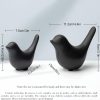 dropship from factory notakia small animal statues home decor modern style birds decorative ornaments for living room, bedroom, office desktop, cabinets (black 2pcs) mass production supply